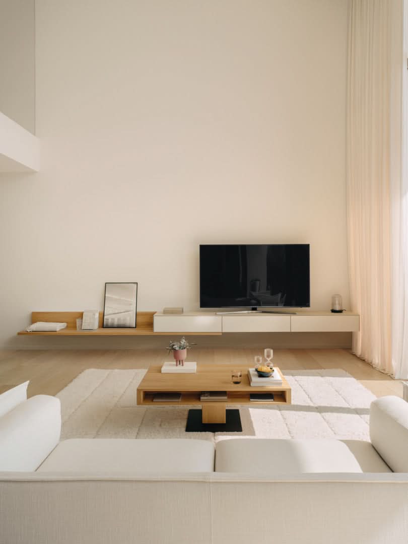 TEAM 7 lift coffee table in natural oak. photo: TEAM 7 - Available in Canada at The Mattress & Sleep Co.