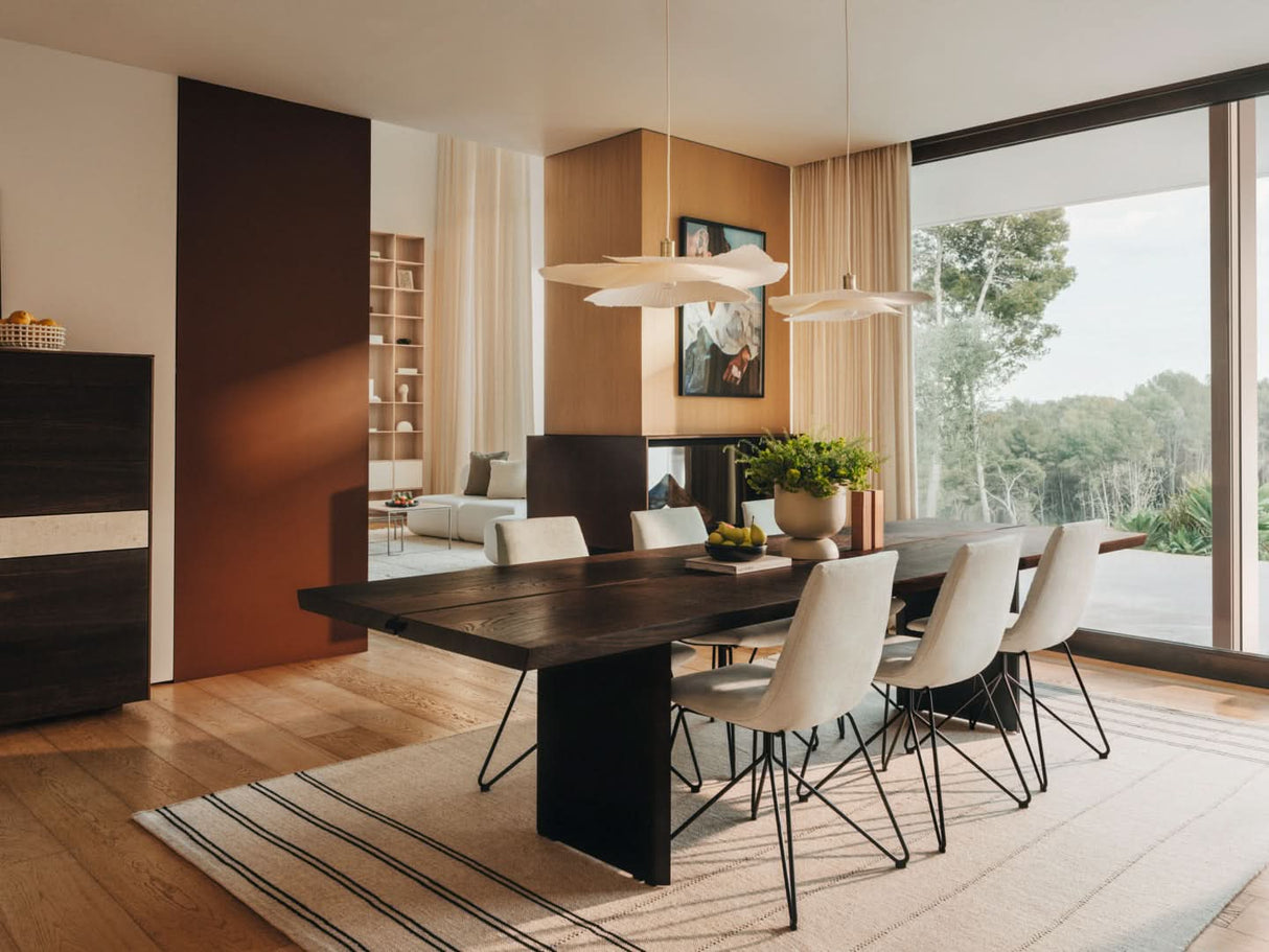 TEAM 7 echt.zeit table in smoked oak. photo: TEAM 7 - Available in Canada at The Mattress & Sleep Co.