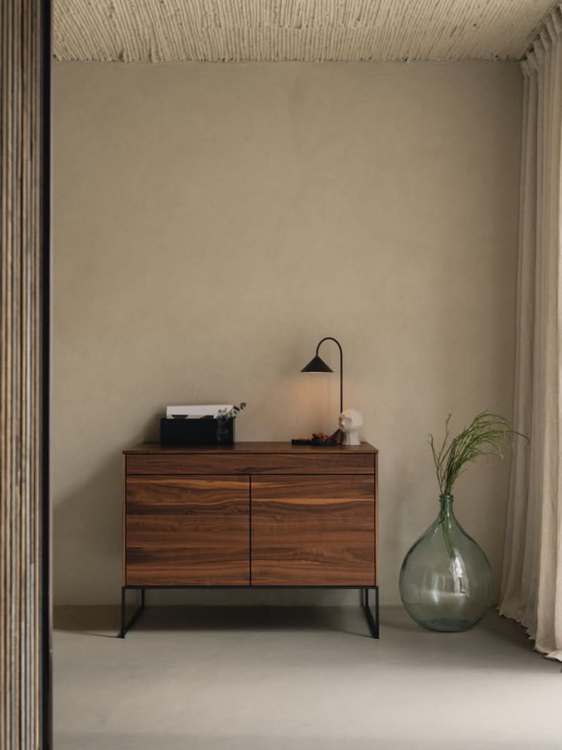 TEAM 7 filigno writing desk in walnut. photo: TEAM 7 - Available in Canada at The Mattress & Sleep Co.