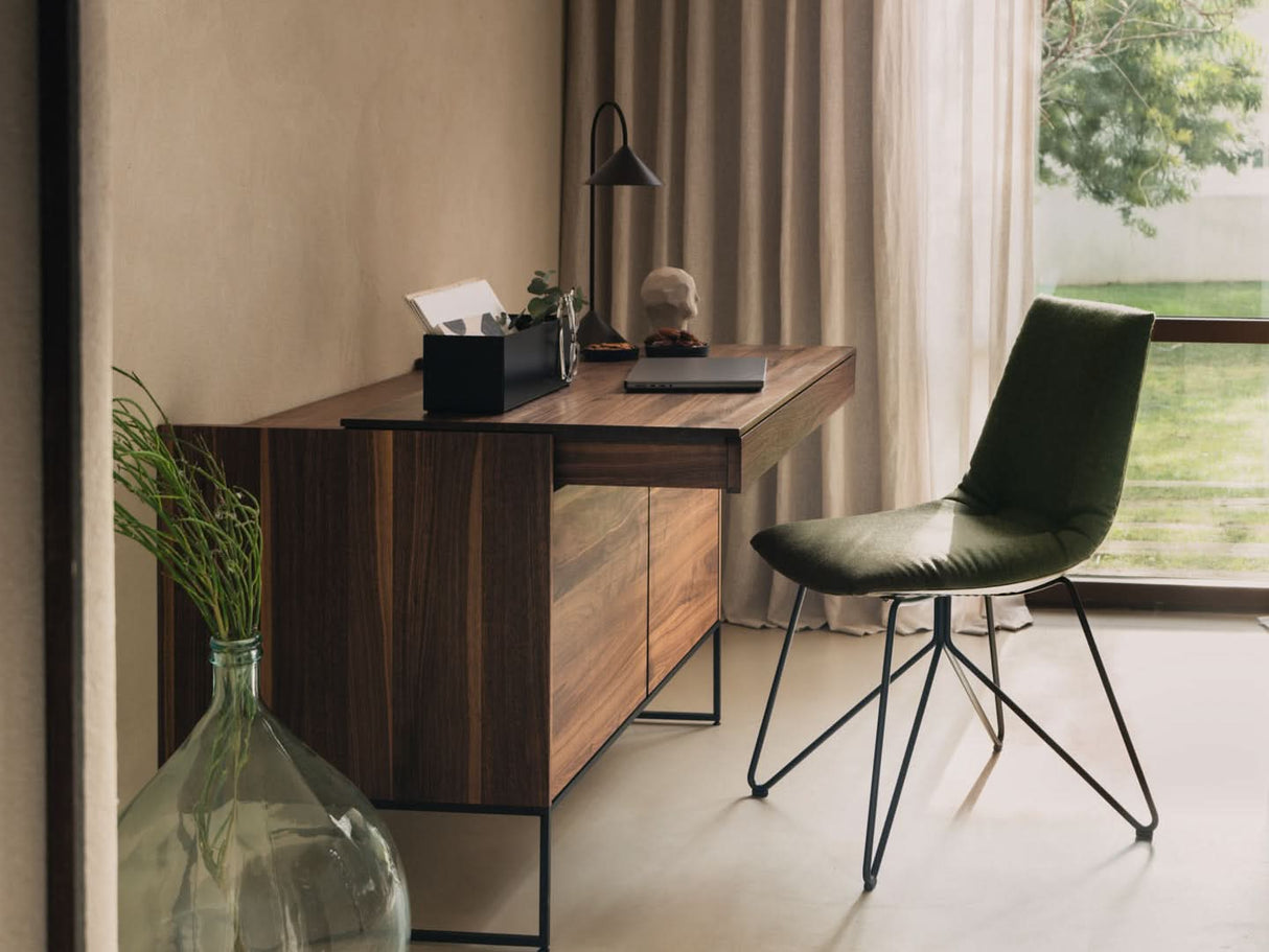 TEAM 7 filigno writing desk in walnut. photo: TEAM 7 - Available in Canada at The Mattress & Sleep Co.
