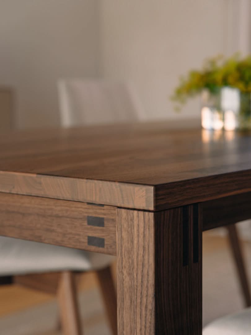TEAM 7 magnum table in walnut. photo: TEAM 7 - Available in Canada at The Mattress & Sleep Co.