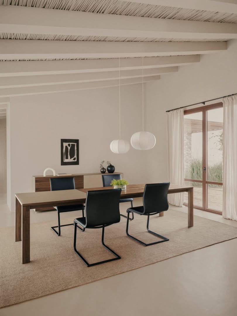 TEAM 7 magnum table in walnut. photo: TEAM 7 - Available in Canada at The Mattress & Sleep Co.