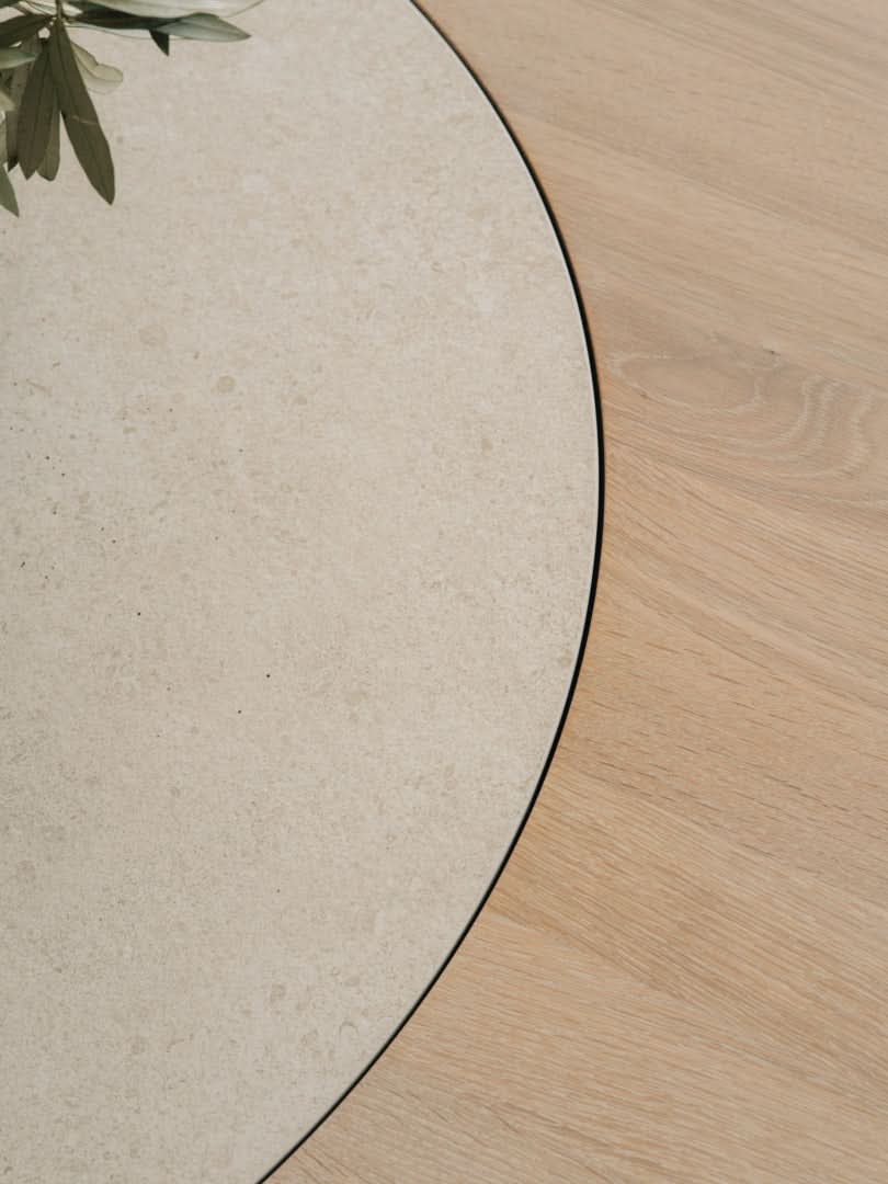 TEAM 7 miró table in white oil oak. photo: TEAM 7 - Available in Canada at The Mattress & Sleep Co.