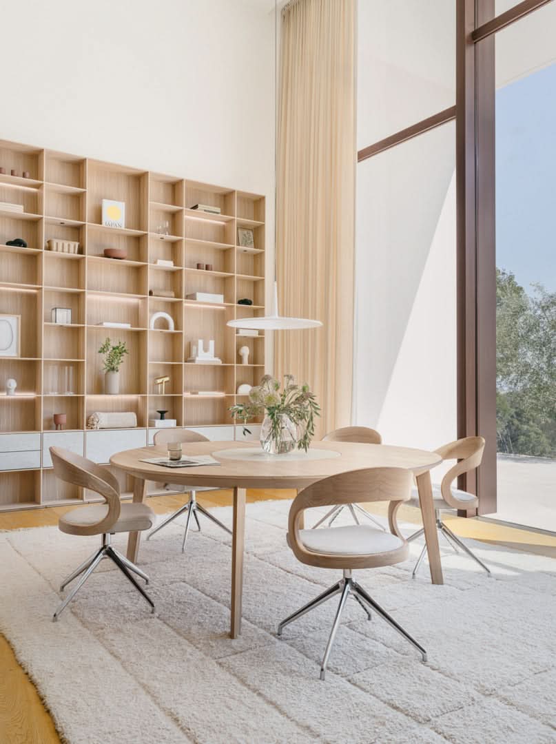 TEAM 7 miró table in white oil oak. photo: TEAM 7 - Available in Canada at The Mattress & Sleep Co.