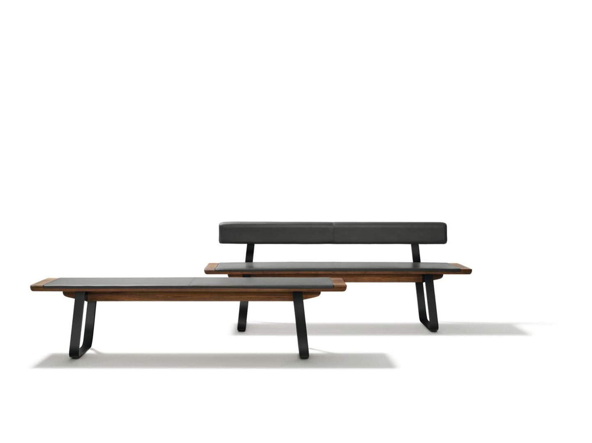 TEAM 7 nox dining benches. photo: TEAM 7 - Available in Canada form The Mattress & Sleep Co.