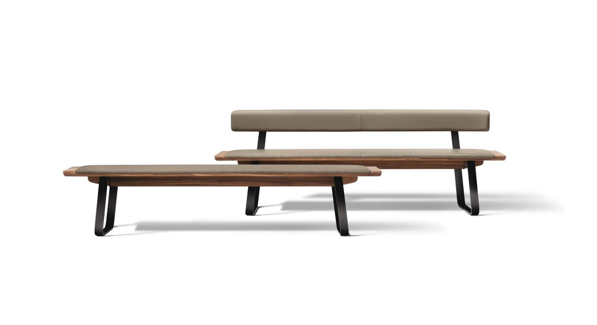 TEAM 7 nox dining benches. photo: TEAM 7 - Available in Canada form The Mattress & Sleep Co.