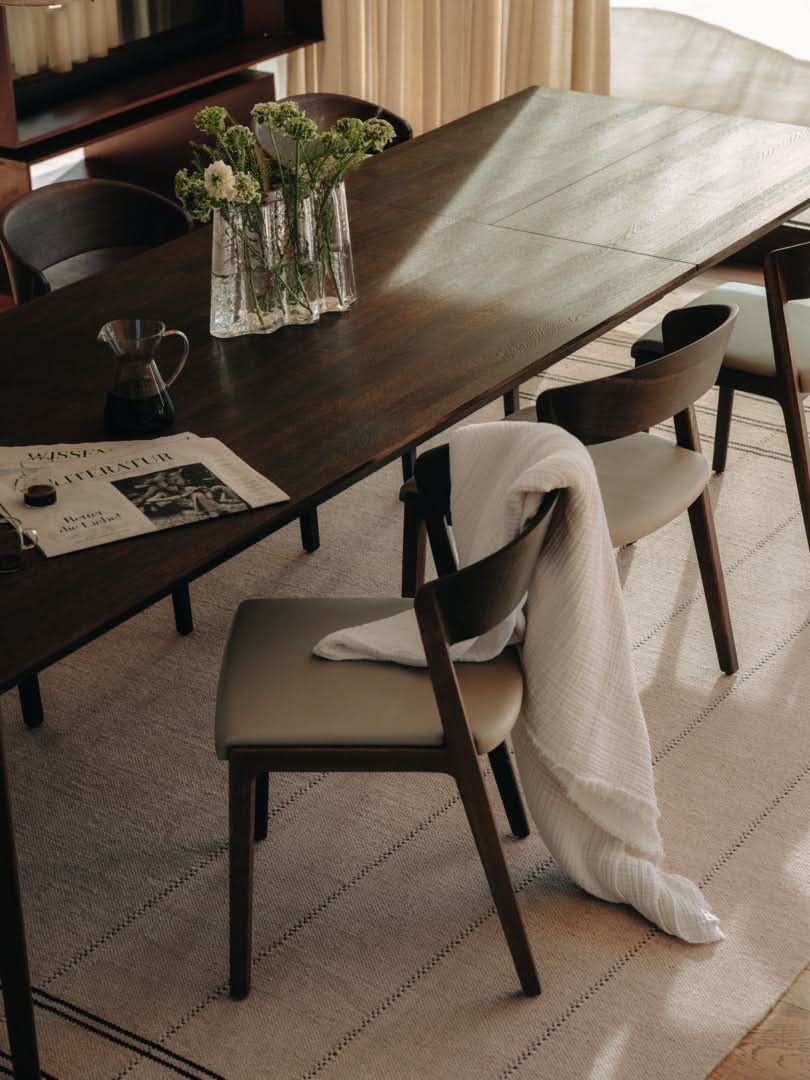 TEAM 7 tak table in smoked oak. photo: TEAM 7 - Available in Canada at The Mattress & Sleep Co.