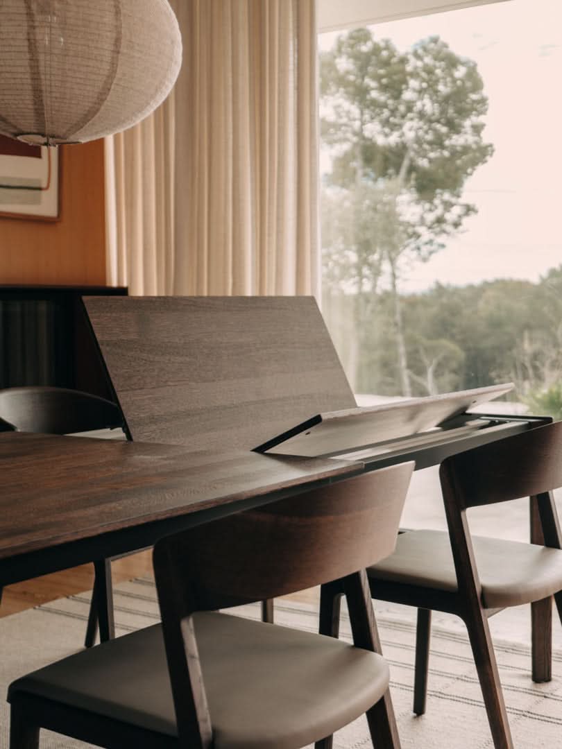 TEAM 7 tak table in smoked oak. photo: TEAM 7 - Available in Canada at The Mattress & Sleep Co.