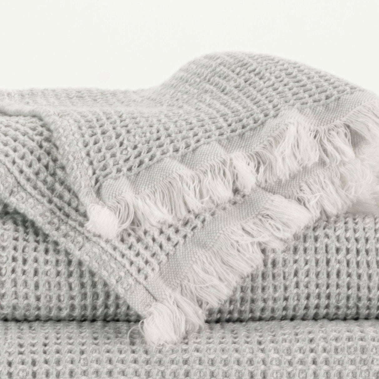 A&H Bees Towels in 992 Platinum