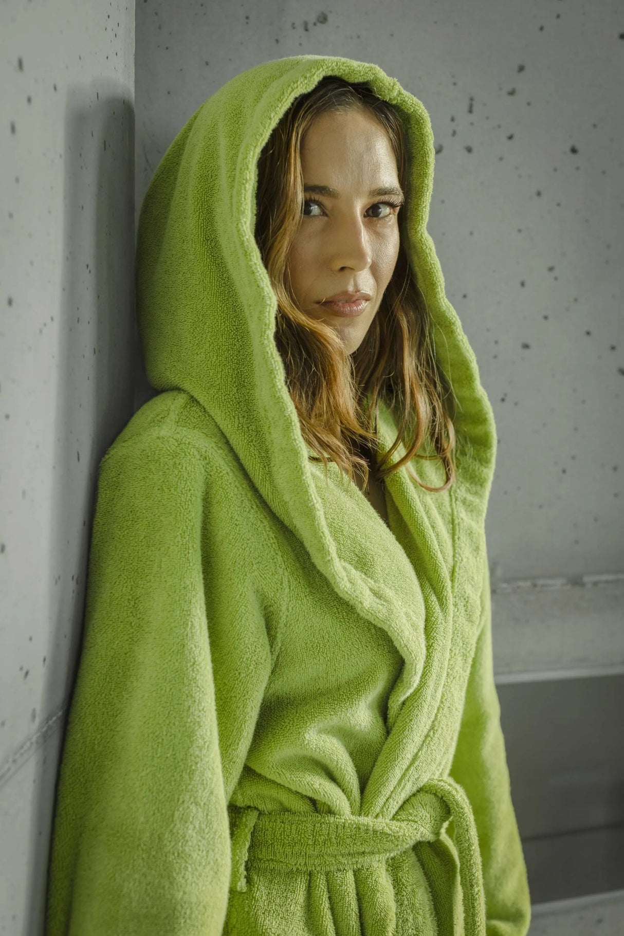 A&H Alex Robe in 165 Apple Green