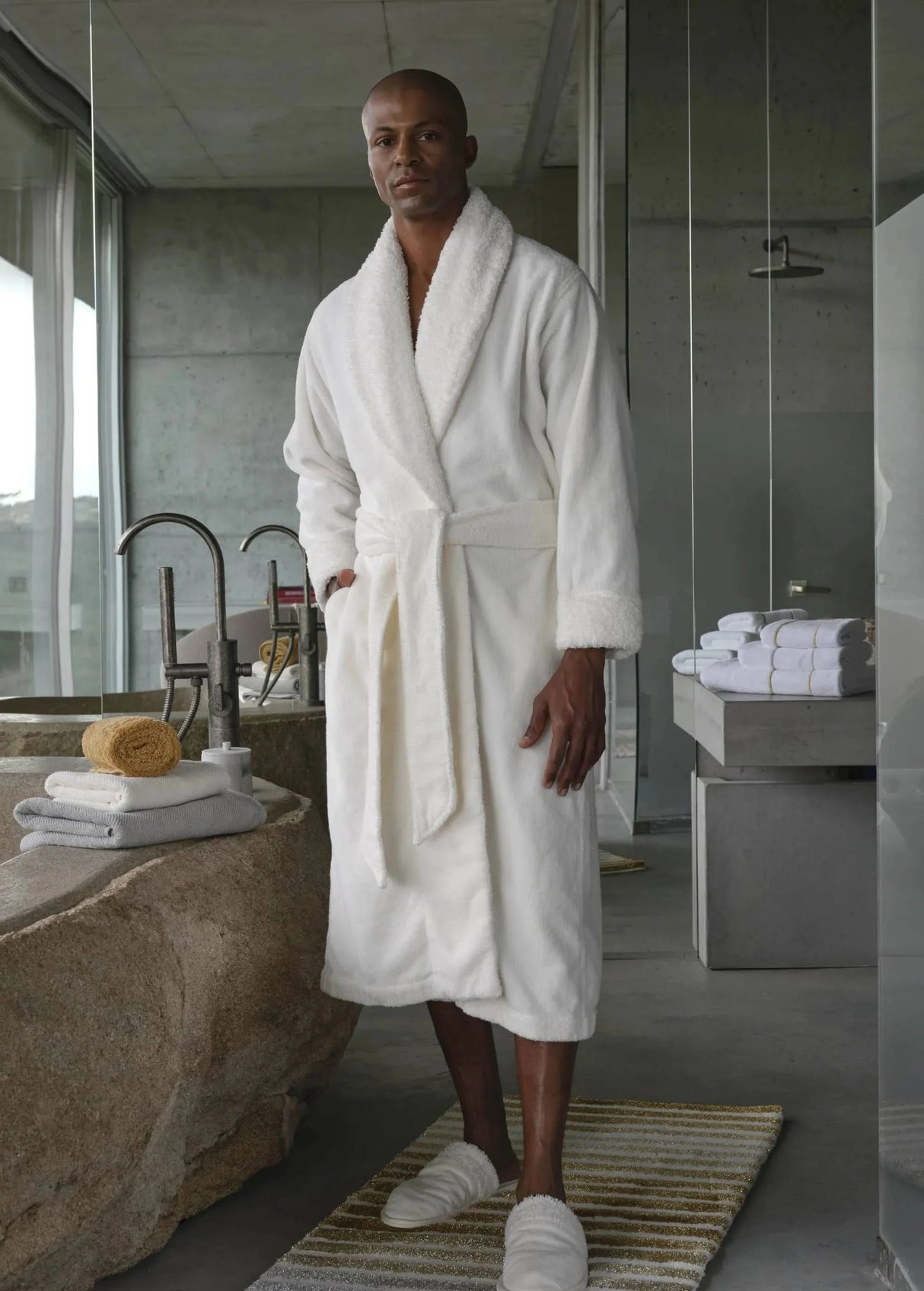 A&H Comfy Robe in 100 White - Quick Ship in this colour in most sizes