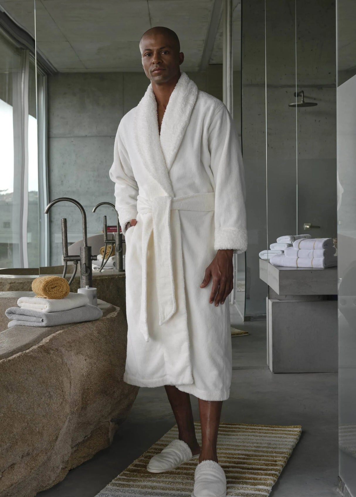 A&H Comfy Robe in 100 White - Quick Ship in this colour in most sizes