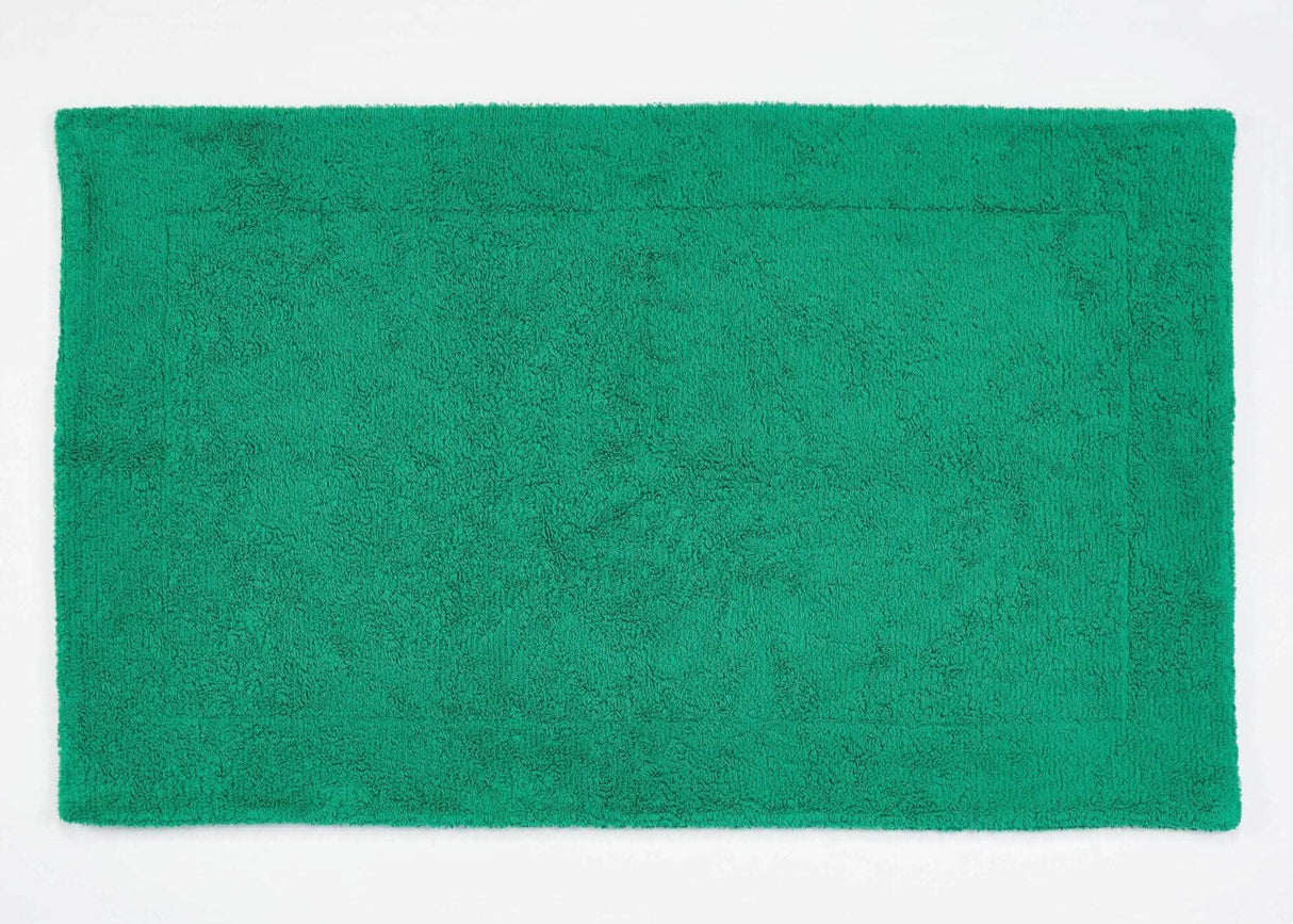 A&H Double Tub Mat - colour 230 Emerald. 100% Giza Egyptian Cotton Extra-Long Staple