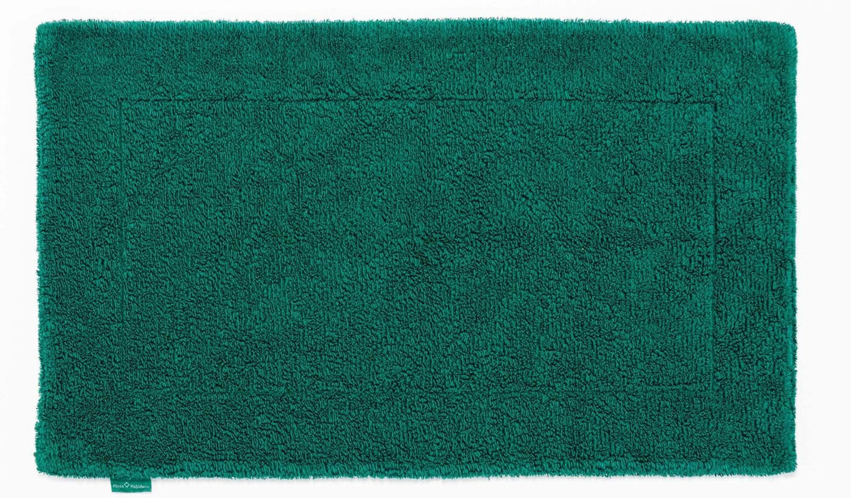 A&H Double Tub Mat - colour 298 British Green. 100% Giza Egyptian Cotton Extra-Long Staple