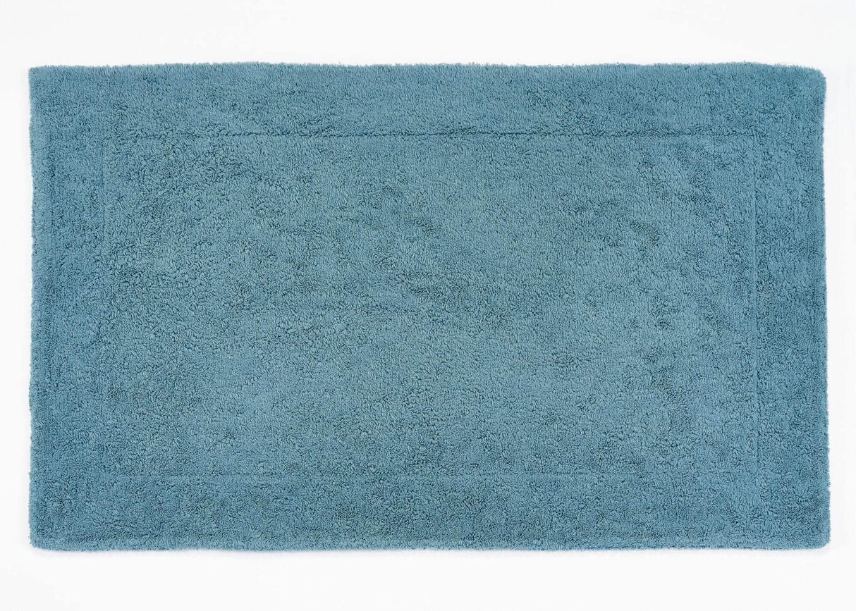 A&H Double Tub Mat - colour 306 Bluestone. 100% Giza Egyptian Cotton Extra-Long Staple
