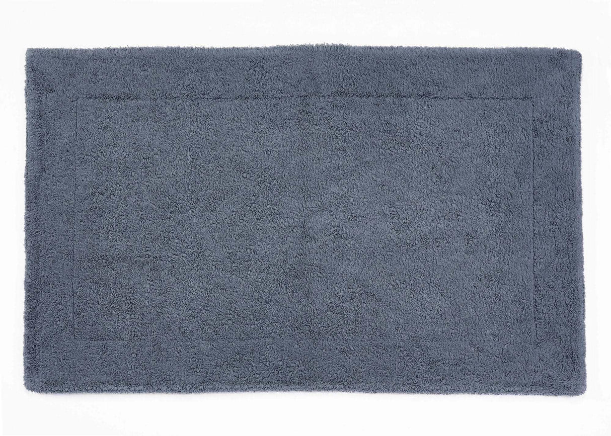 A&H Double Tub Mat - colour 307 Denim. 100% Giza Egyptian Cotton Extra-Long Staple