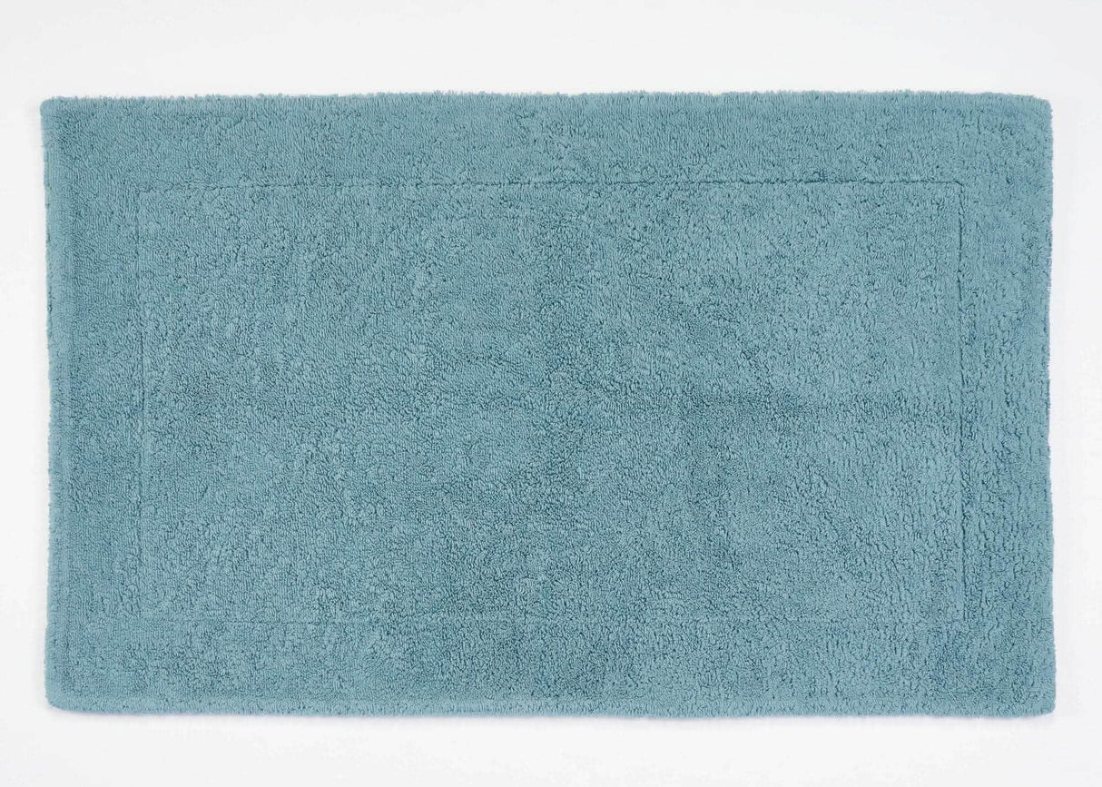 A&H Double Tub Mat - colour 309 Atlantic. 100% Giza Egyptian Cotton Extra-Long Staple