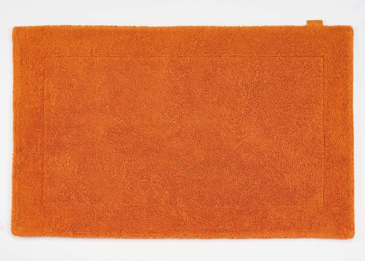 A&H Double Tub Mat - colour 614 Tangerine. 100% Giza Egyptian Cotton Extra-Long Staple