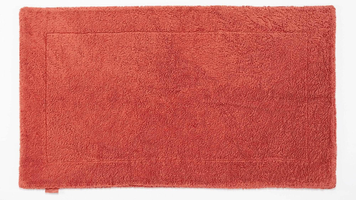 A&H Double Tub Mat - colour 638 Chili. 100% Giza Egyptian Cotton Extra-Long Staple