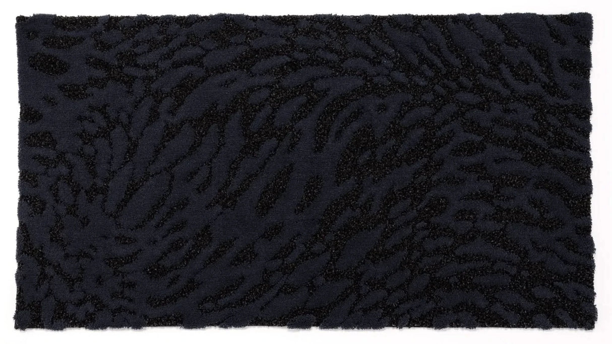 A&H Flow Bath Rug in 990 Black, two sizes available