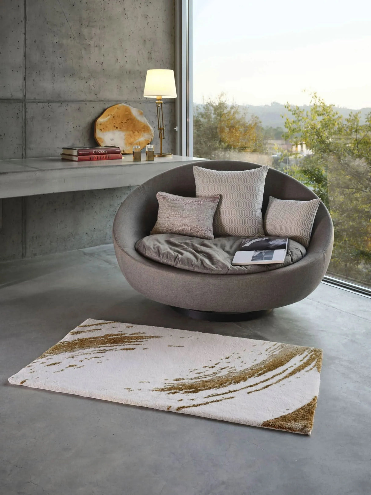 A&H Fortuny Bath Rug. 800 Gold Colour. Two available sizes