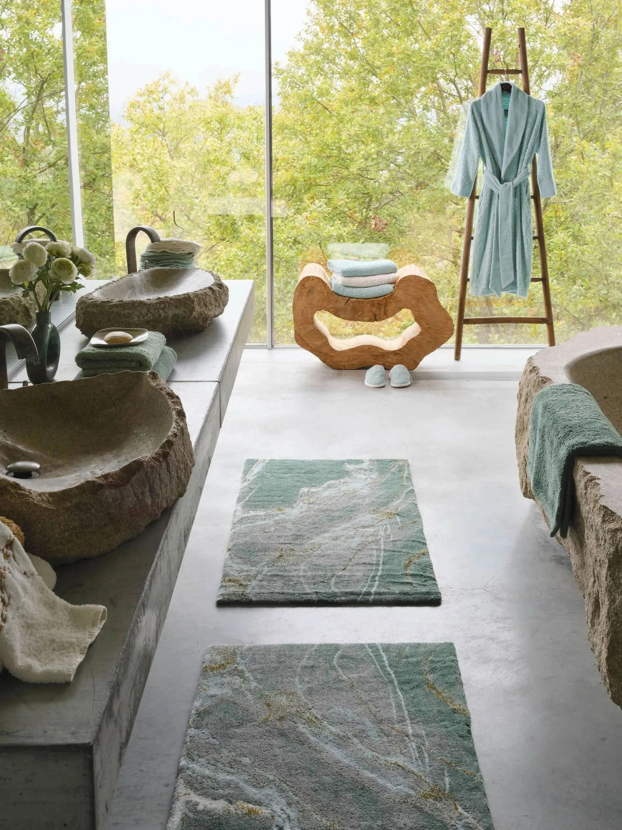 A&H Lipari Bath Rug, 27 x 47" w/ non-slip backing