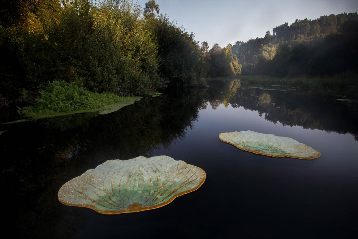 The A&H Lotus Bath Rug is made from 100% Giza Egyptian Cotton Long Staple