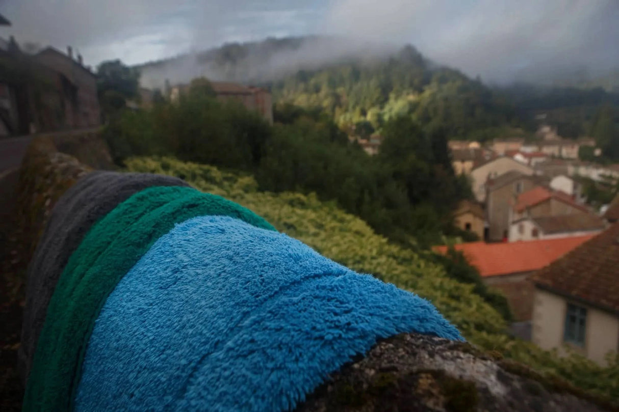 A&H Must Rugs (foreground-to-background) in 336 Ocean, 298 British Green and 997 Volcan