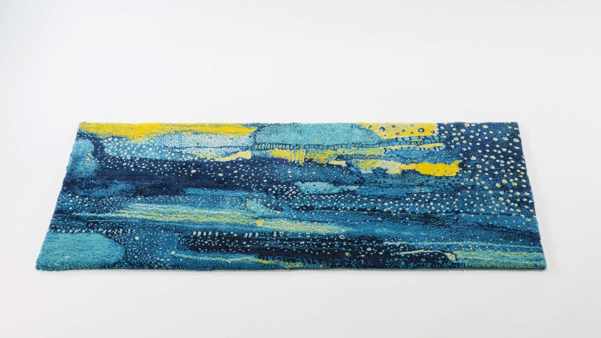 A&H Nereo Bath Rug in 302 Lagoon. 1,900 gsm 27 x 55"