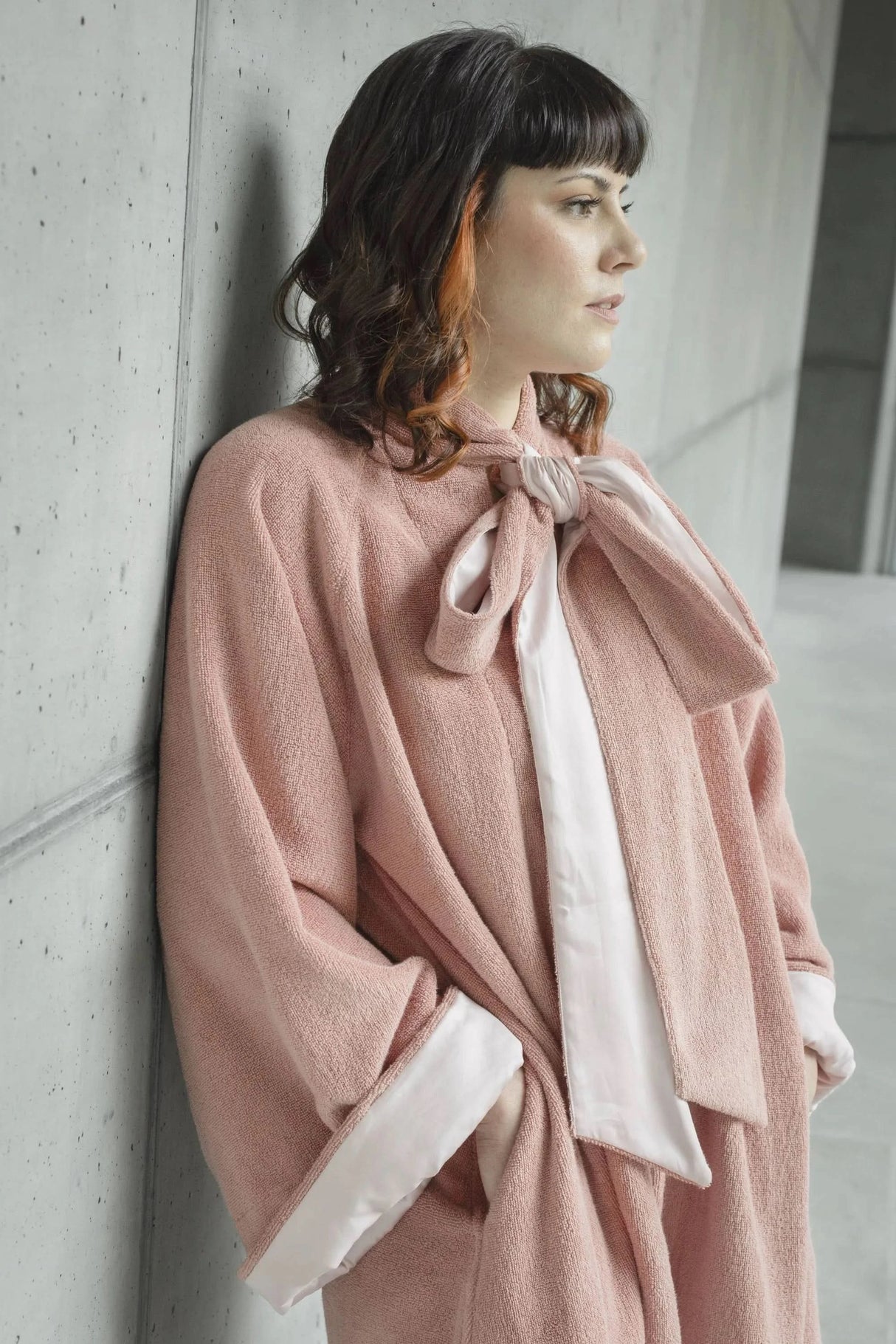 A&H Palacio Robes feature A&H 515 Rosette terry, double-faced with Celso de Lemos Secret sateen. Both fabrics are made from 100% Giza Egyptian Cotton Extra-Long Staple