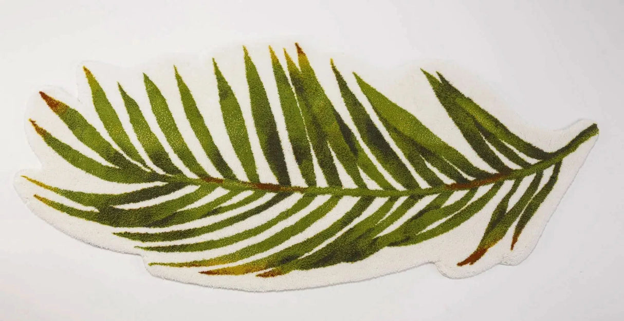 A&H Palm Bath Rug in 165 Apple Green. 1,900 gsm 31 x 63"