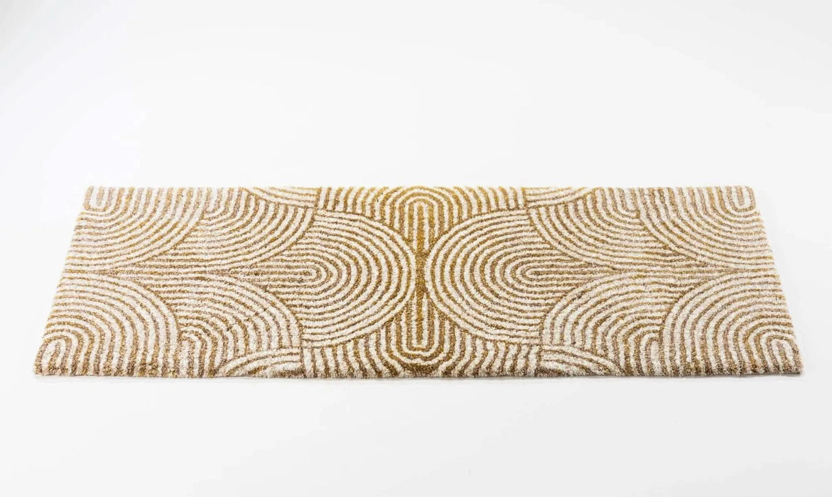 A&H Petal Bath Rug in 770 Linen - 23 x 63" bedside runner / dual vanity