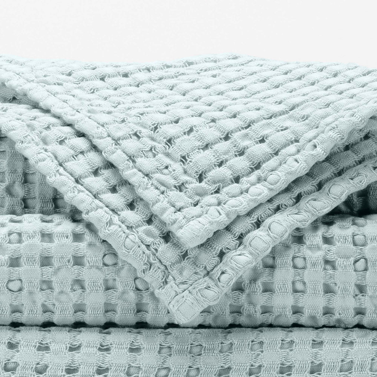 A&H Pousada Waffle Towels in 235 Ice