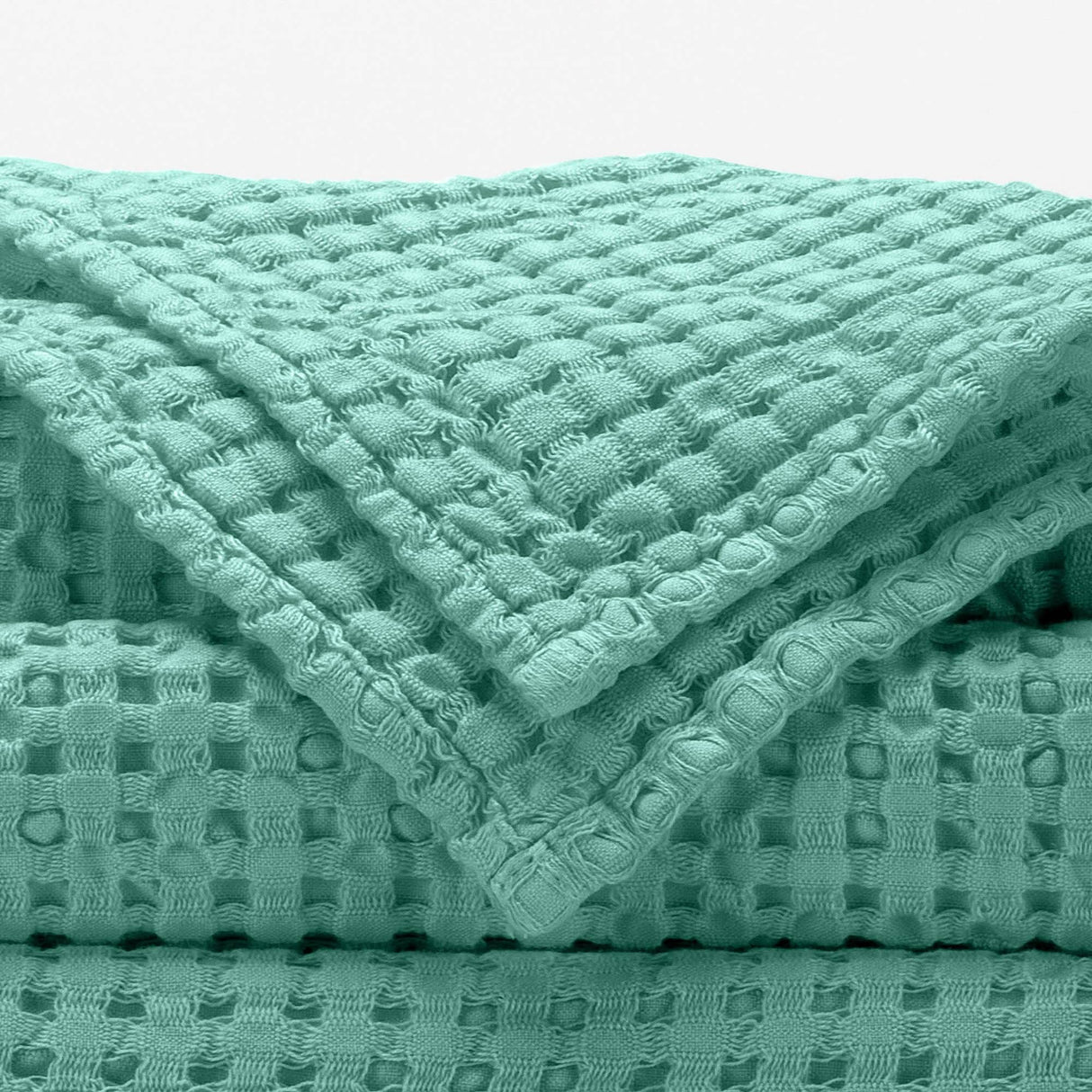 A&H Pousada Waffle Towels in 302 Lagoon