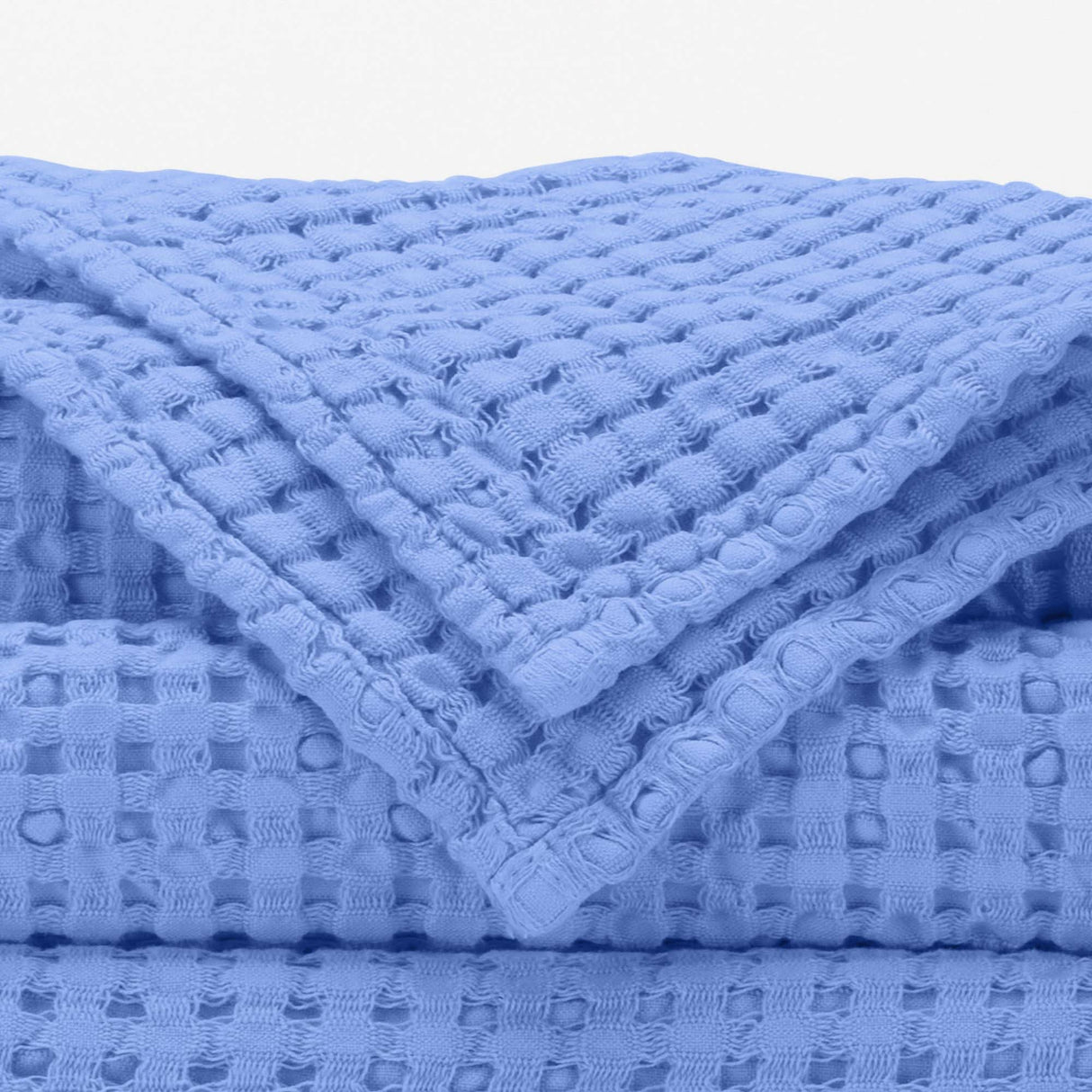 A&H Pousada Waffle Towels in 364 Regatta
