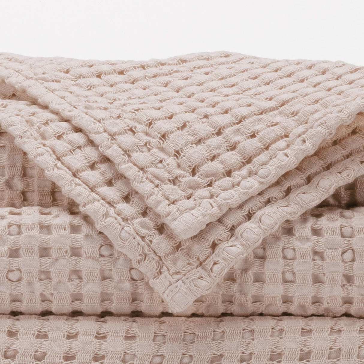 A&H Pousada Waffle Towels in 518 Primrose