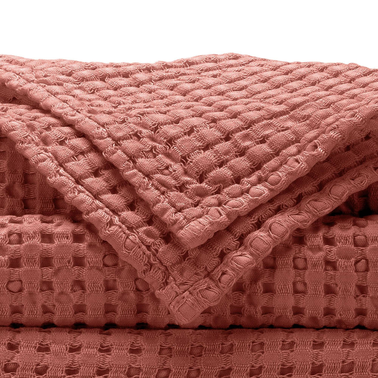 A&H Pousada Waffle Towels in 638 Chili