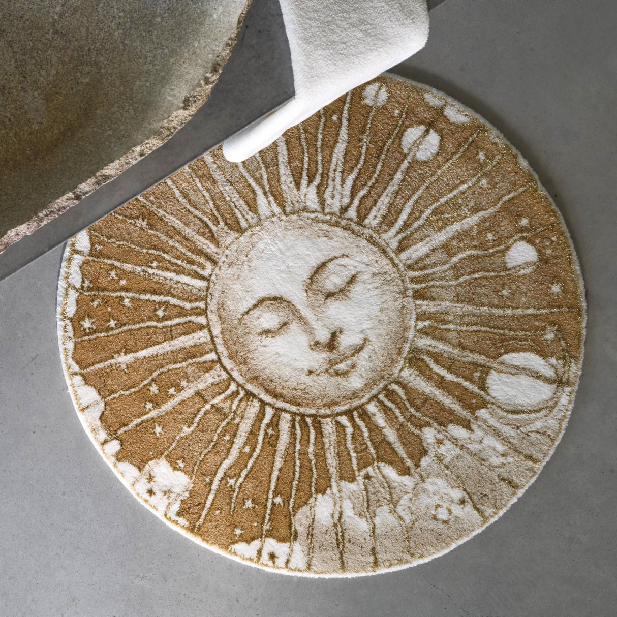 A&H Roi Soleil Bath Rug in 800 Gold
