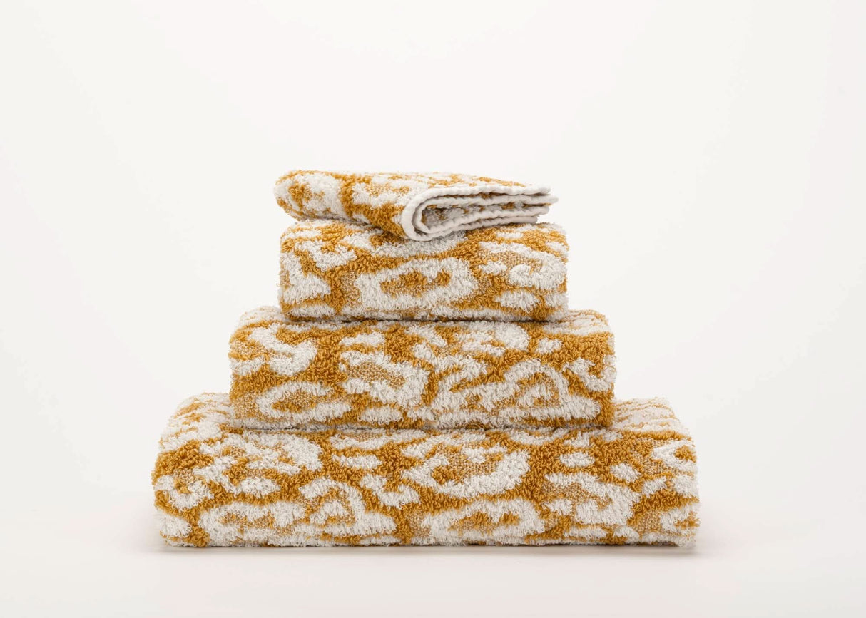 A&H Sauvage Towels in 840 Gold. 100% Egyptian Cotton Extra-Long Staple