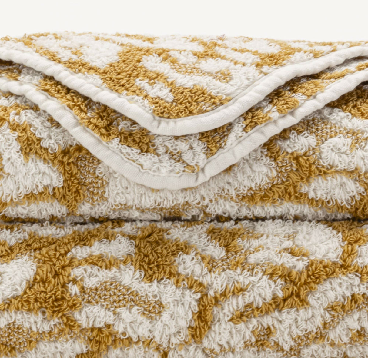 A&H Sauvage Towels in 840 Gold. 100% Egyptian Cotton Extra-Long Staple