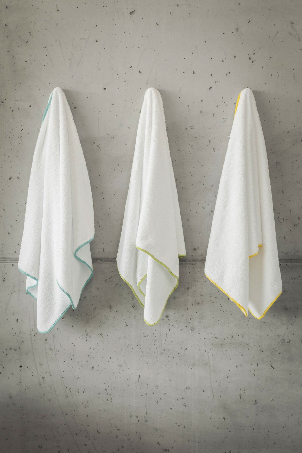 A&H Surf Towels, left-to-right: 302 Lagoon, 165 Apple Green and 830 Banane
