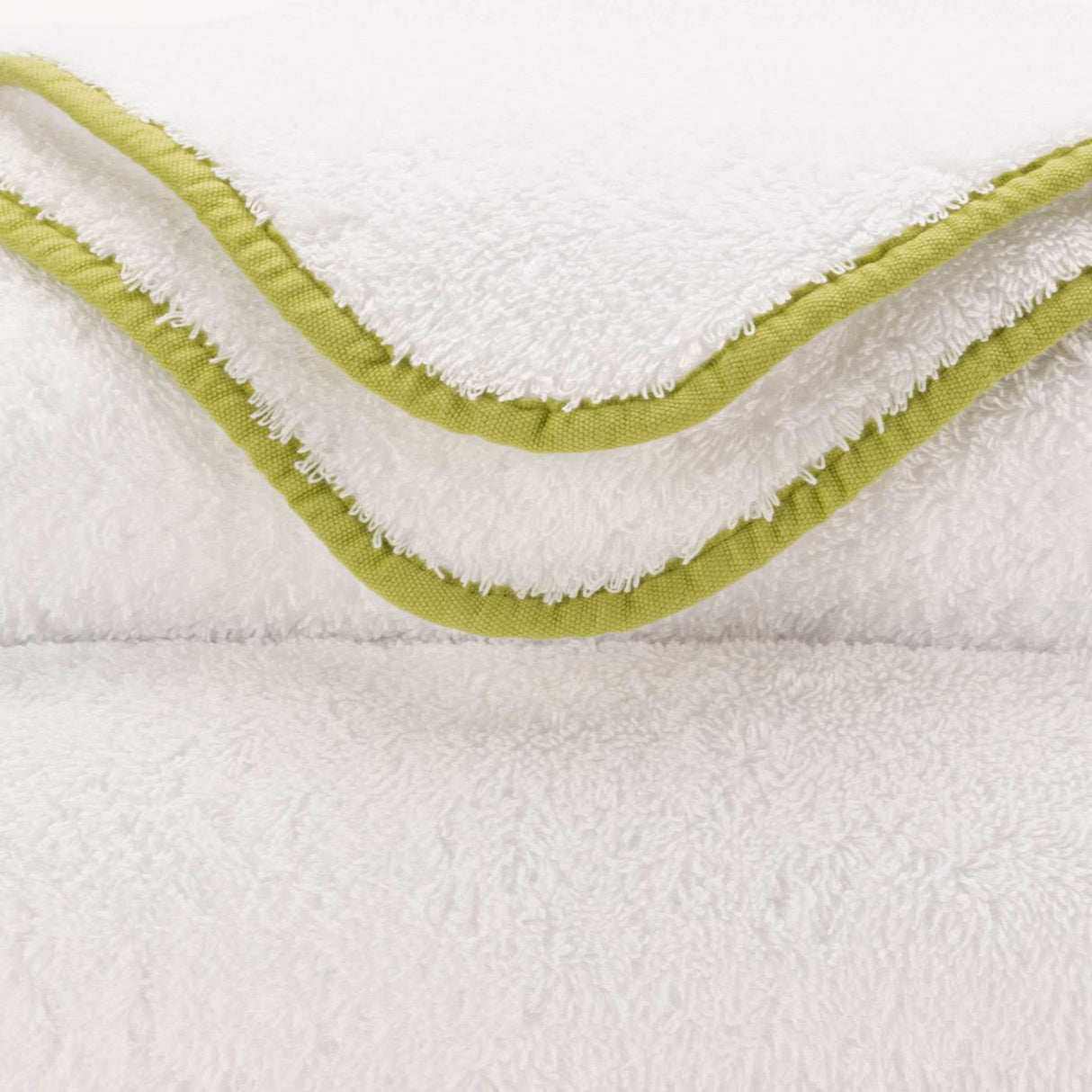 A&H Surf Towels in 165 Apple Green w/ 100 White base (Super Pile)