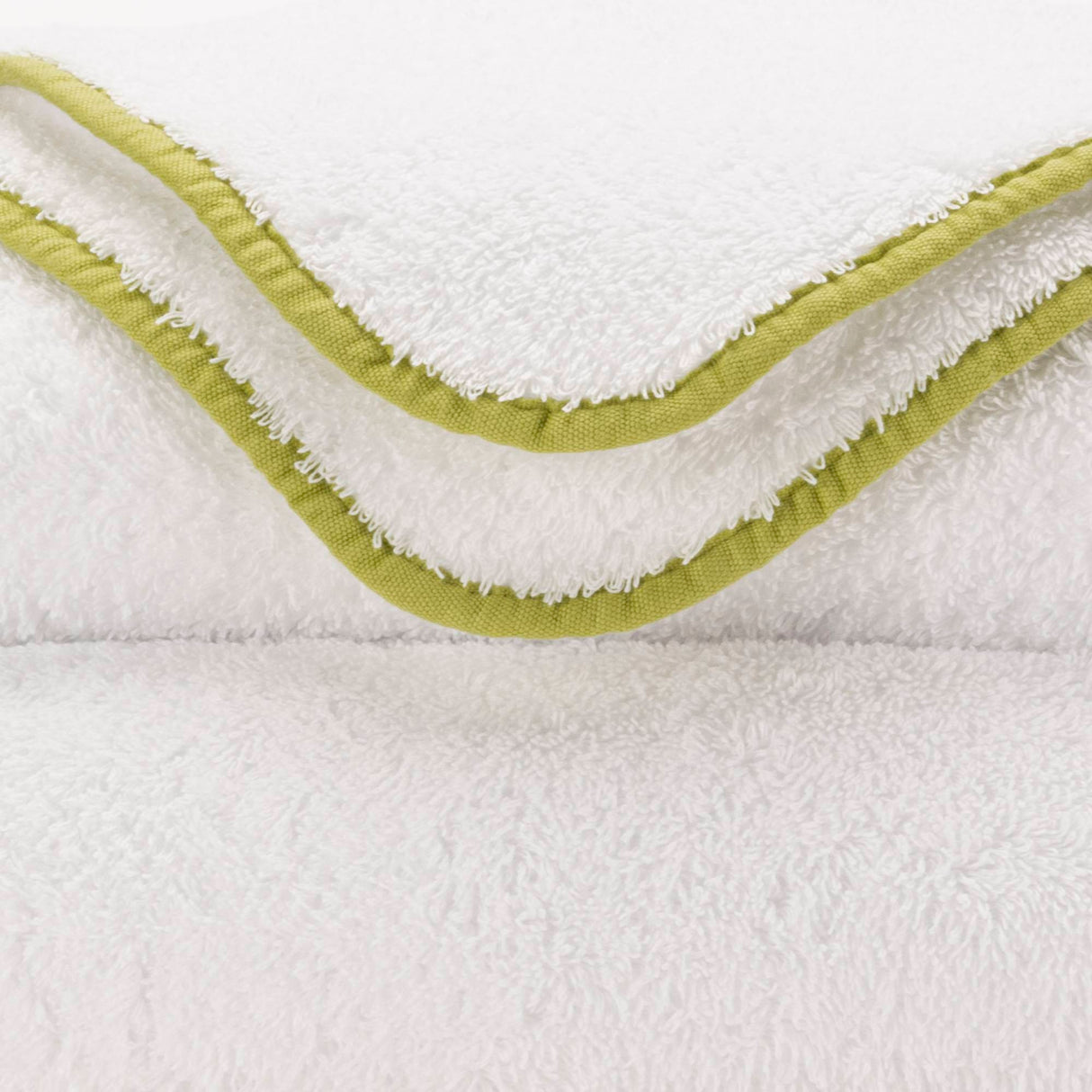 A&H Surf Towels in 165 Apple Green w/ 100 White base (Super Pile)