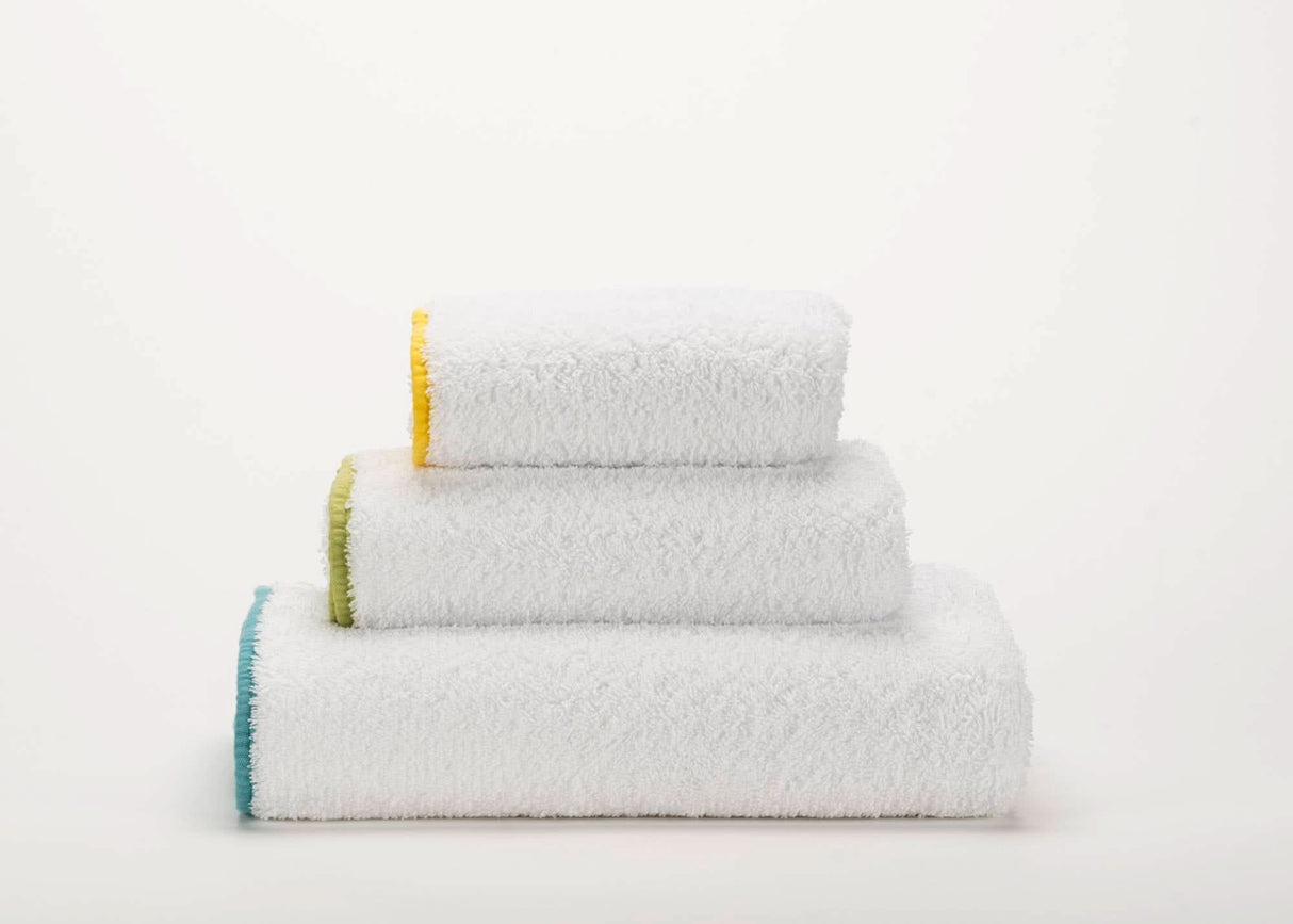 A&H Surf Towels, top-to-bottom: 830 Banane, 165 Apple Green and 302 Lagoon