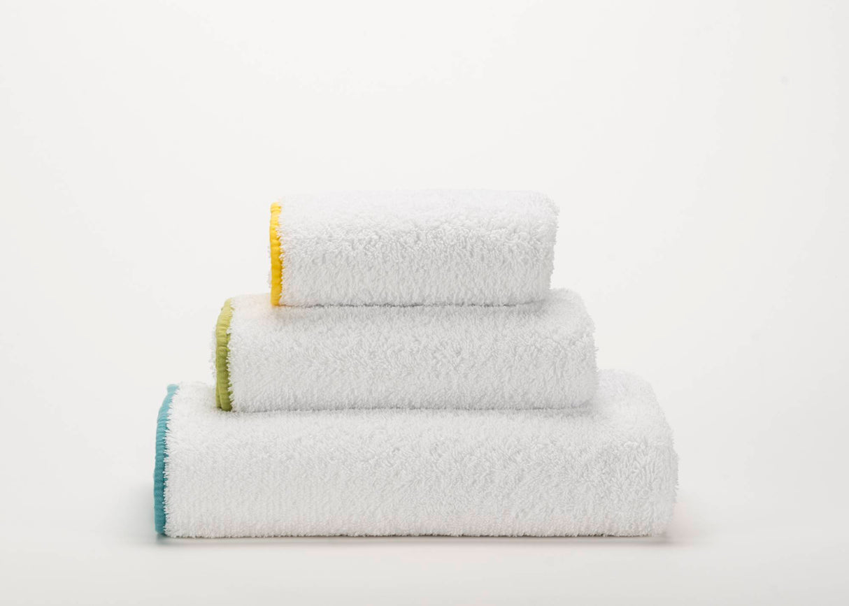 A&H Surf Towels, top-to-bottom: 830 Banane, 165 Apple Green and 302 Lagoon