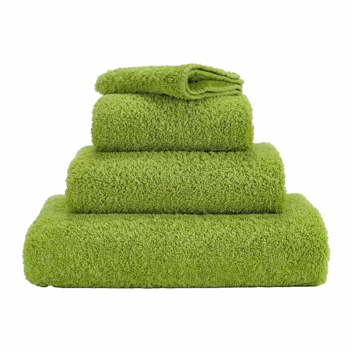 Abyss Super Pile Towels in 165 Apple Green. Available in Canada @ TMASC.
