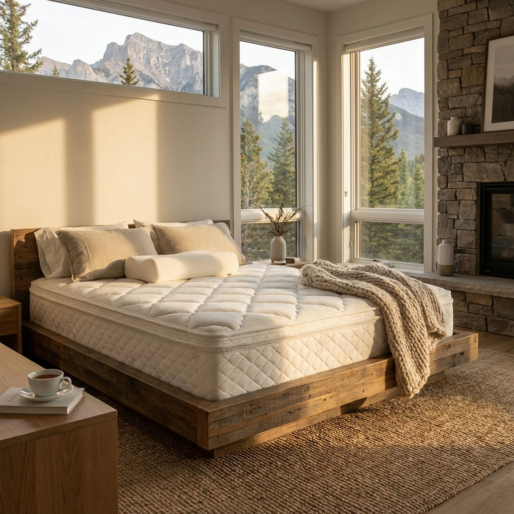 Our BE Cairo mattress features over 6,000 pocket springs across 3 layers (in king size) combined with camel down, sheep's wool, organic cotton and 100% natural Vita Talalay latex