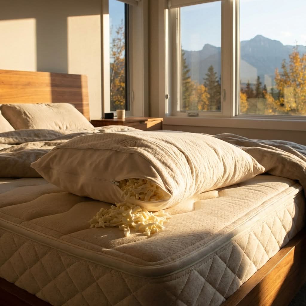 Add or remove the 100% natural Vita Talalay latex fill to achieve your desired amount of support. The shredded latex is also easy to manipulate within the pillow