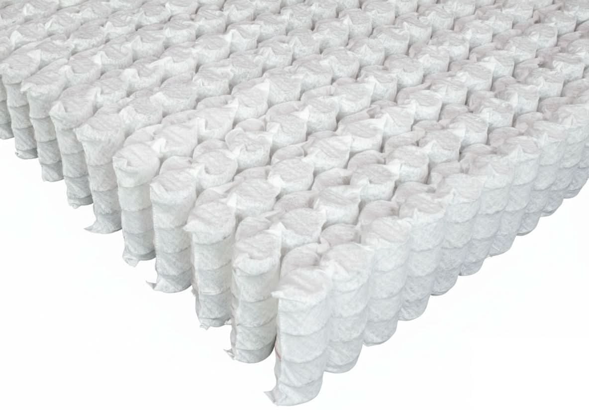 Our European Interactive encased springs feature alternating rows of taller and shorter springs.