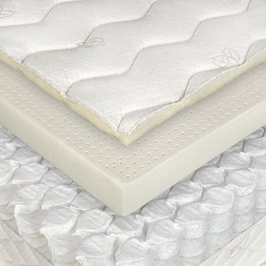 Organic cotton, French wool, 2" of 100% natural Vita Talalay latex + honeycomb nested European pocket springs make up our Malmö Hybrid mattress